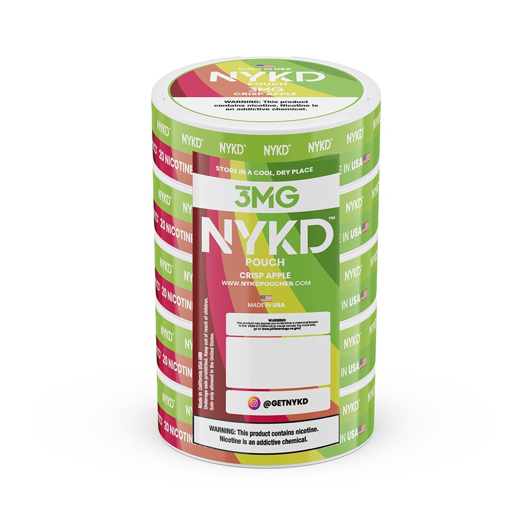 NYKD-3MG-SLEEVES-CRISP-APPLE_d5f028bc-8baf-4218-902b-44a4b403f982 NYKD POUCH USA - Premium Nicotine Pouches - Crisp Apple | 5-Pack Sleeve - Image 1