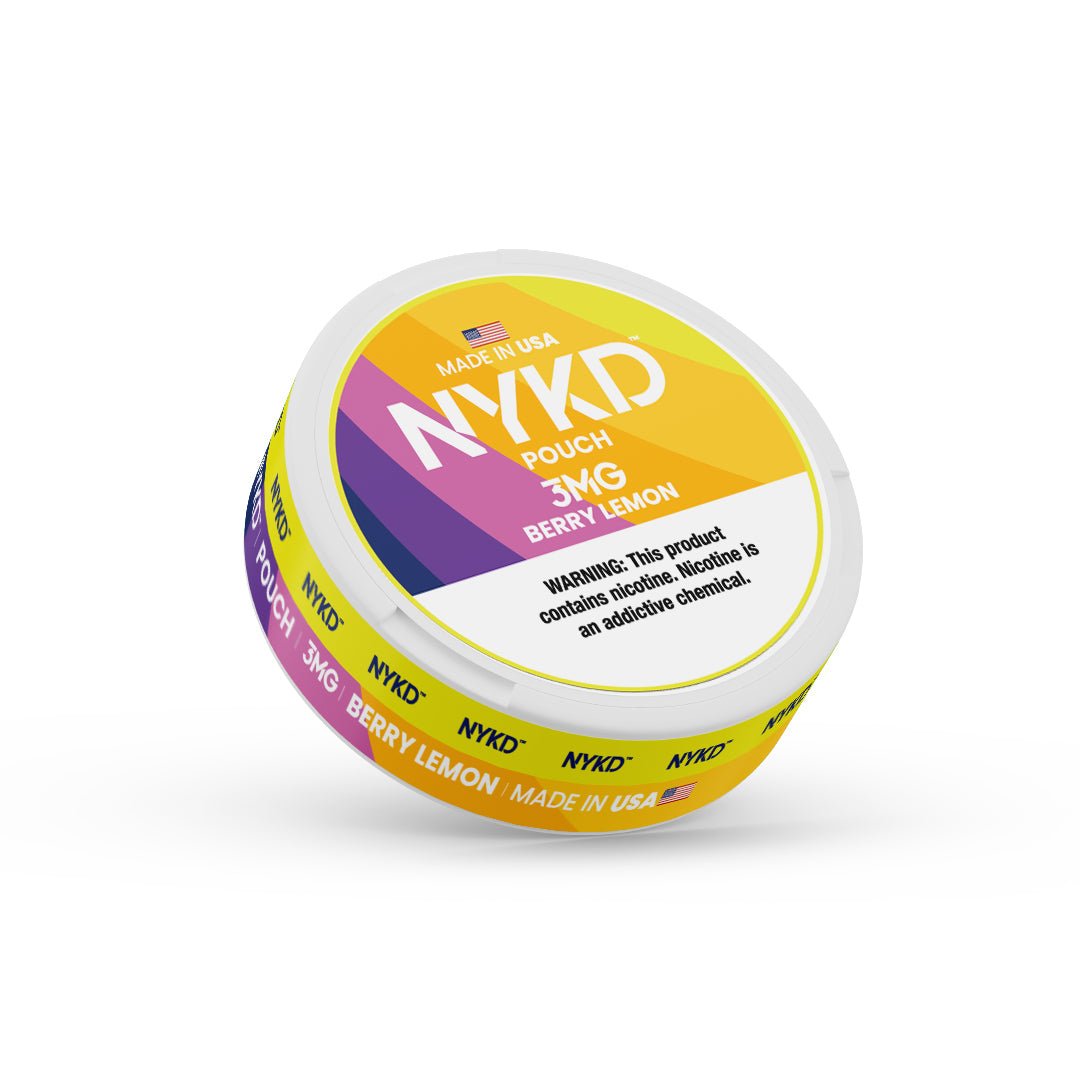 NYKD-BERRY-LEMON-3MG NYKD POUCH USA - Premium Nicotine Pouches - Berry Lemon | Single Can - Image 1