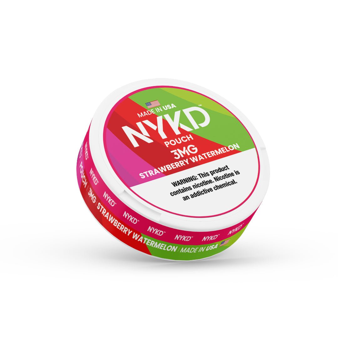 NYKD-Strawberry-Watermelon-3MG NYKD POUCH USA - Premium Nicotine Pouches - Strawberry Watermelon | Single Can - Image 1